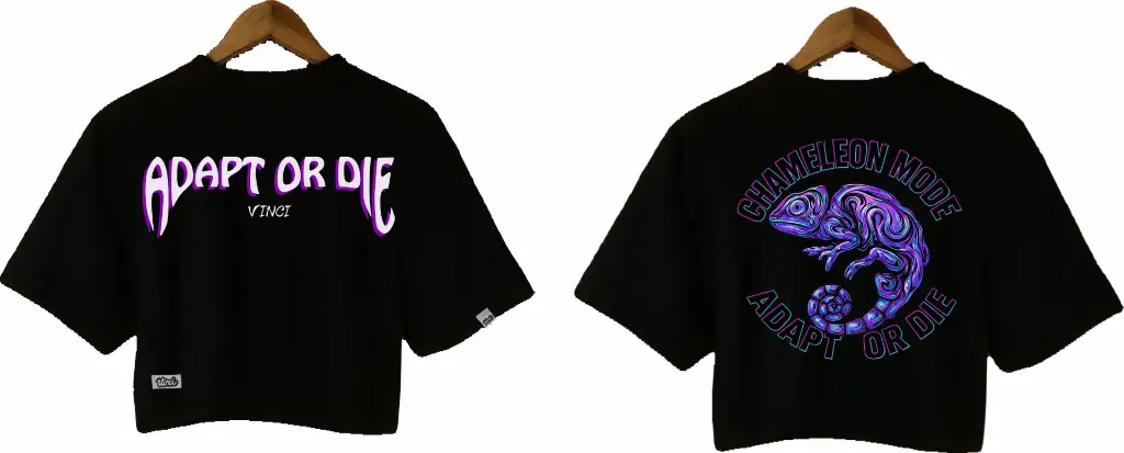 CROP TOP NEGRA ADAPT OR DIE.webp