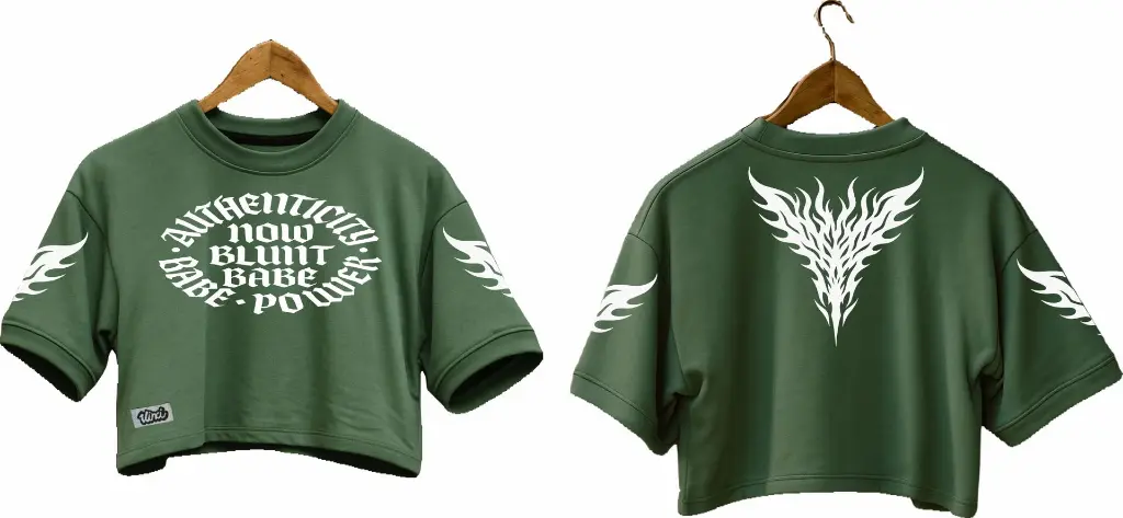 CROP TOP  MENTA AUTENTICITY BABE POWER.webp