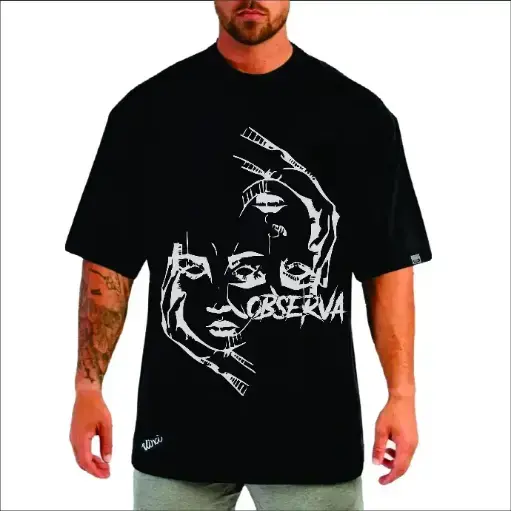 Camiseta Oversize Negra (Observa)
