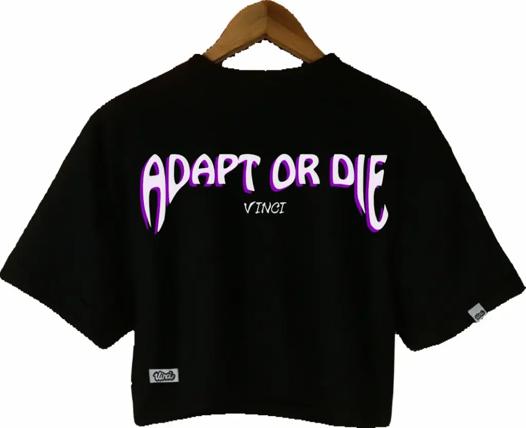 Crop Top “Adapt or Die” — Edición Exclusiva Vinci