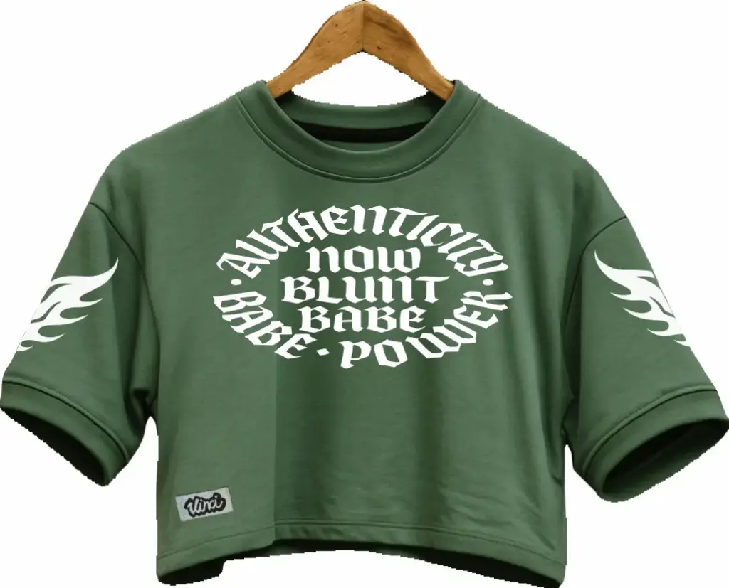 Crop Top “Authenticity Babe Power” — Edición Exclusiva Vinci