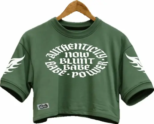 Crop Top “Authenticity Babe Power” — Edición Exclusiva Vinci