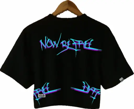 Crop Top Oversize “Now Be Free”